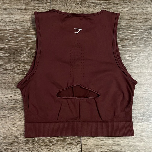 Gymshark | Sweat Seamless Midi Tank in Maroon Size Medium - Picture 6 of 6